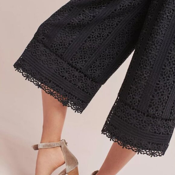 Greylin Black Strapless Off the Shoulder Lace Jumpsuit Women's Size Medium - Picture 2 of 11